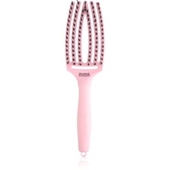 Olivia Garden Fingerbrush ThinkPink Boar & Nylon Jaipur Rose perie de par - imagine 2